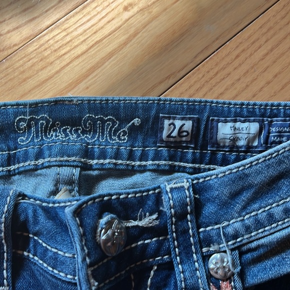 Miss Me Hailey Skinny Jeans Floral 26 - Picture 6 of 10